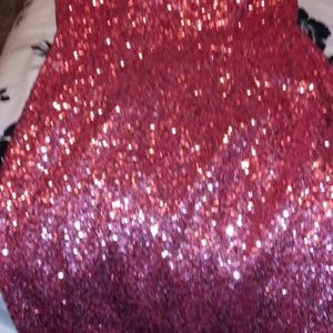 Rose pink sequins gown